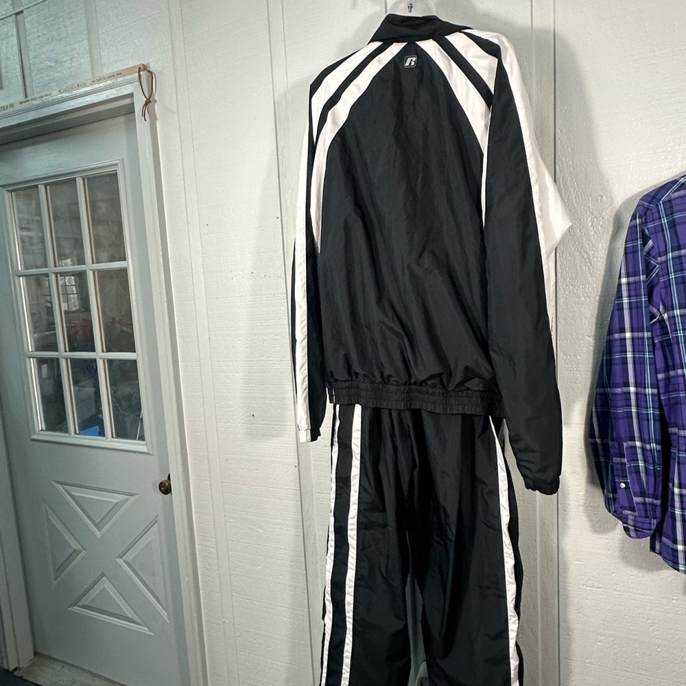 Russel Black and White Track Suit Size XL EUC - Picture 5 of 11